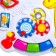 Children's table-suspension "Sun", light and sound effects, works from batteries