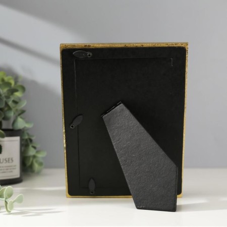Photo frame Polystone 10x15 cm "snake leather" gold 18.7x13.7 cm-3