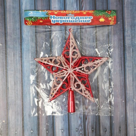 Tips "Zvezda" monogram luxury, 18x21 cm, red-1