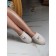 Women's slippers shine, size 40, beige color