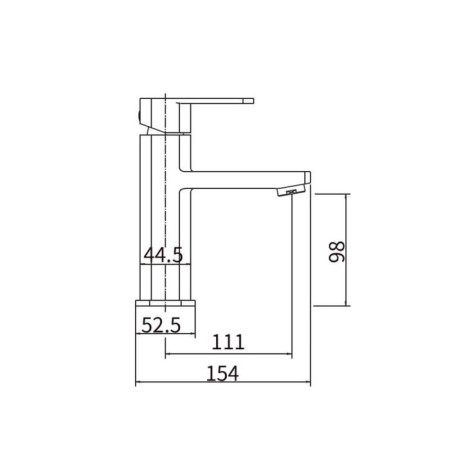 Fashun A51120 sink mixer, one -leaf, spill 111 mm, stainless steel, satin-1