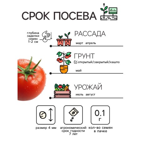 Семена Томат "Ляна", 0,1 г-1