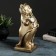Figure "Cat in a tailcoat with a pipe" with a clock 32x20x14cm, bronze with gilding
