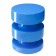 Binding table, 360 × 360 × 470 mm, blue color