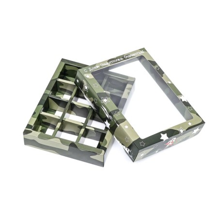Box for 12 sweets, "camouflage" 19 x 15 x 3.6 cm-4