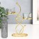 Summary metal, glass for 2 candles "Infinity. Balls" D-4.5 cm gold 14.5x6.5x20 cm 932666