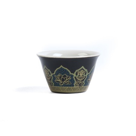 A set for a tea ceremony 6 items per 3 people: a cup 50 ml, a kettle 280 ml, black-3