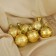 Set of balls plastic D-4 cm, 6 pcs "bead" gold