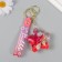 A plastic keychain with a carbine, strap "Sea star" Water with a decor 2.5x6.3 cm