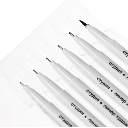 A set of capillary handles, Liners Gamma Studio, 6 pieces: 0.05, 0.1, 0.3, 0.5, 0.8, 1.0, black-1