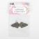Decorative fastener, 6 × 2 cm, silver color