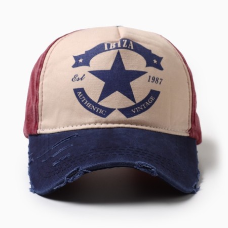 Men's cap "Ibiza", raspberry color, size 56-58-1