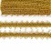 Braid with stripes “gold”, width 4 cm, in package 25 m
