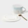 Tea couple ceramic “tenderness”, 3 objects: mug 250 ml, saucer d = 15.5 cm, spoon h = 13 cm