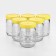 A set of glass cans with a yellow polymer lid, TO-82 mm, 450 ml, 6 pcs.
