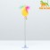 Teaser "rifting ball with feathers on a suction cup", a ball 3.8 cm, yellow