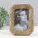 Photo frame Polystone 10x15 cm "Tree bark" Motted angles gold 14.3x18.8 cm