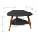 Brooklyn Commerce table, 780x770x500, graphite/oak light