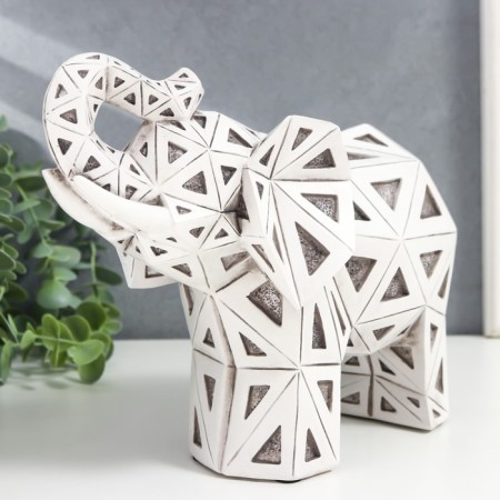 Souvenir Polystone 3D "Elephant Geometry" 19x11x25.5 cm-1