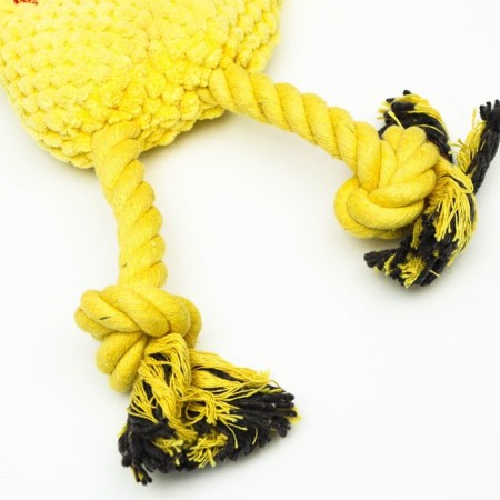 Soft toy for dogs "giraffe with a rope", with a squeak, 15 x 25 cm-1