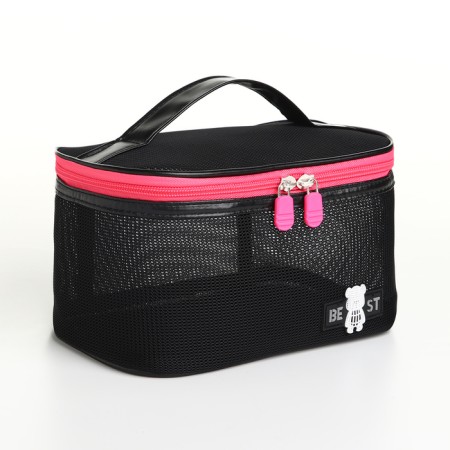Cosmetic bag grid, 21*14*12, lightning department, black