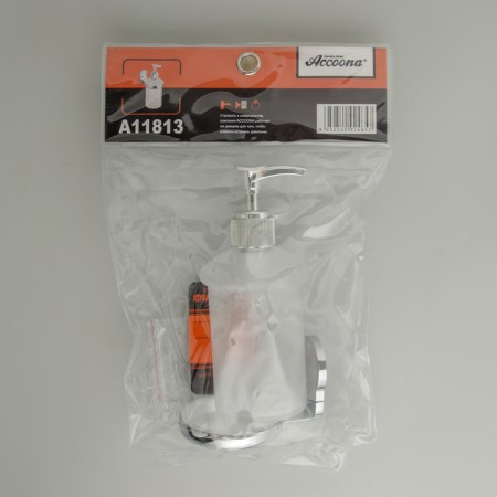 Wall -soap dispenser wall -byona A11813, 200 ml, glass, chromium color-4
