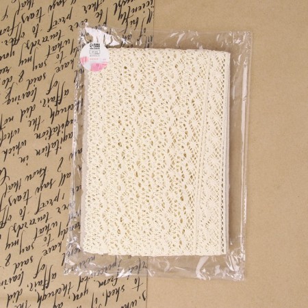 Knitted lace, 28 mm × 10 ± 1 m, beige color-3