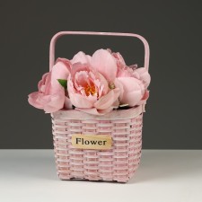 Wicker basket, 15 x 15 x 12/24 cm, Roy, sequoia