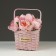 Wicker basket, 15 x 15 x 12/24 cm, Roy, sequoia