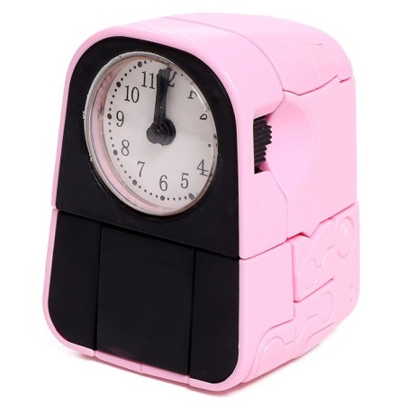 Robot hours “Puppy”, transformed into the alarm, works from batteries, color pink-4
