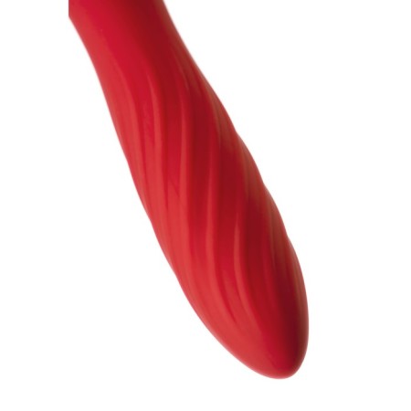Bilateral vibro -massager Black & Red by Toyfa, Silicon, Red, 21 cm-1