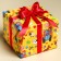 Glossy packaging paper, blue tractor, 70x100 cm