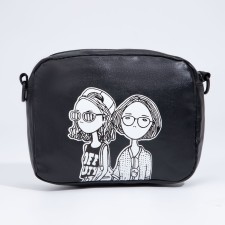 Bag Cross-Bodi with a zipper, black color