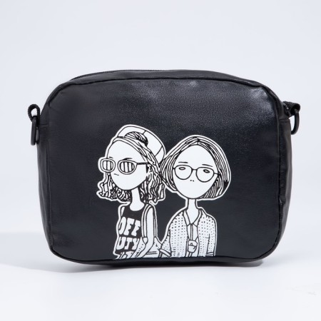 Bag Cross-Bodi with a zipper, black color