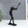 Souvenir Polystone "Athlete - Tennis" Black with silver 28.5x13 cm