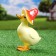 Garden figure "Duckling in the hat" 7.5x11.5x16cm