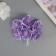 Decor for creativity "Camellia" purple (1 set = 1 bouquet) in the bouquet 6 pcs 4x11 cm