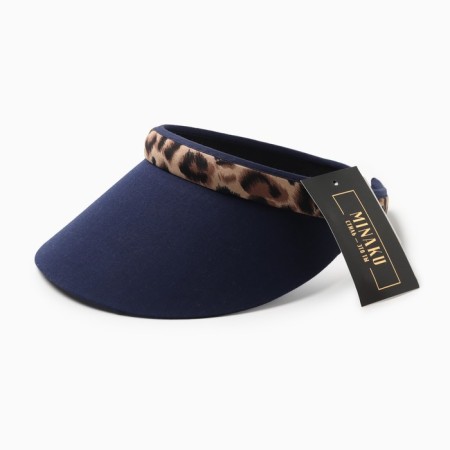 Feminine visor minaku "leopard" color dark blue, rn 56-58-4
