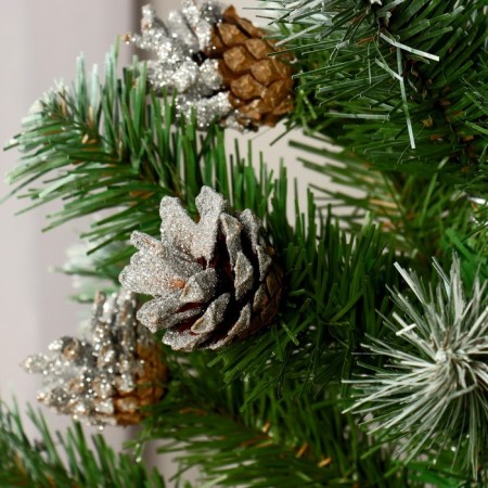 Artificial desktop Christmas tree "Christmas snow -white" (cones silver) 45 cm-1