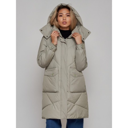 Coat insulated winter female, size 42, color light green-8