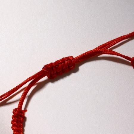 Love bracelet, red color in black silver, 7 cm-2