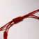 Love bracelet, red color in black silver, 7 cm