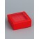 Jewelry box with PVC window 8 x 8 x 3 cm, red