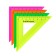 Triangle 45*/ 7 cm Erichkrause Neon Solid, plastic, mix of 4 colors, in a box-display box