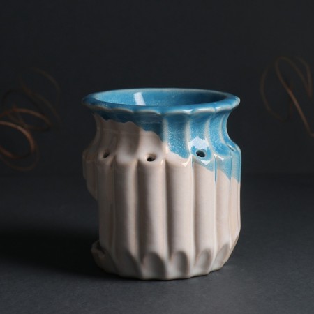 Aroma lamp ceramics "Greek amphora" Blue 9x9x9.5 cm-1