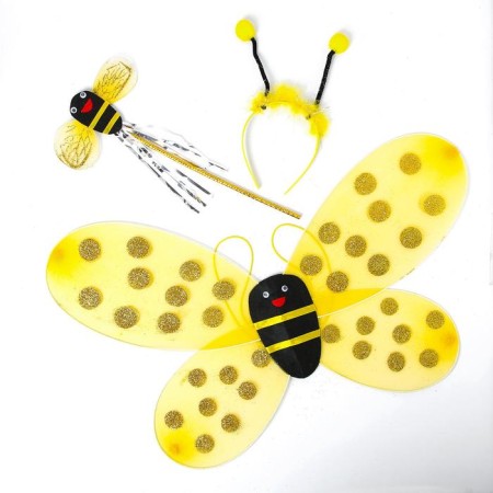 Carnival set "Bee", 3 objects: rim, wings, rod