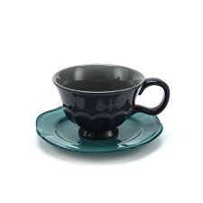 Tea couple Dolce Ceramo. Azur, 2 items: 280 ml mug, saucer d = 16 cm