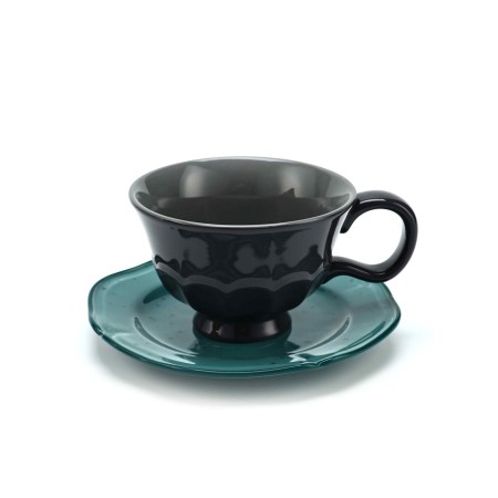 Tea couple Dolce Ceramo. Azur, 2 items: 280 ml mug, saucer d = 16 cm