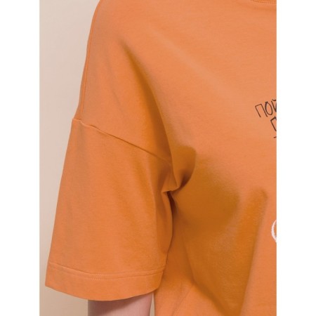 Female T -shirt, size 48, orange color-3