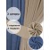Set of curtains "Canvas", size 200x270 cm, 2 pcs, color blue-beige